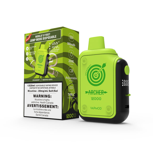 Spearmint Vapmod Archer 12k Puffs Disposable Vape