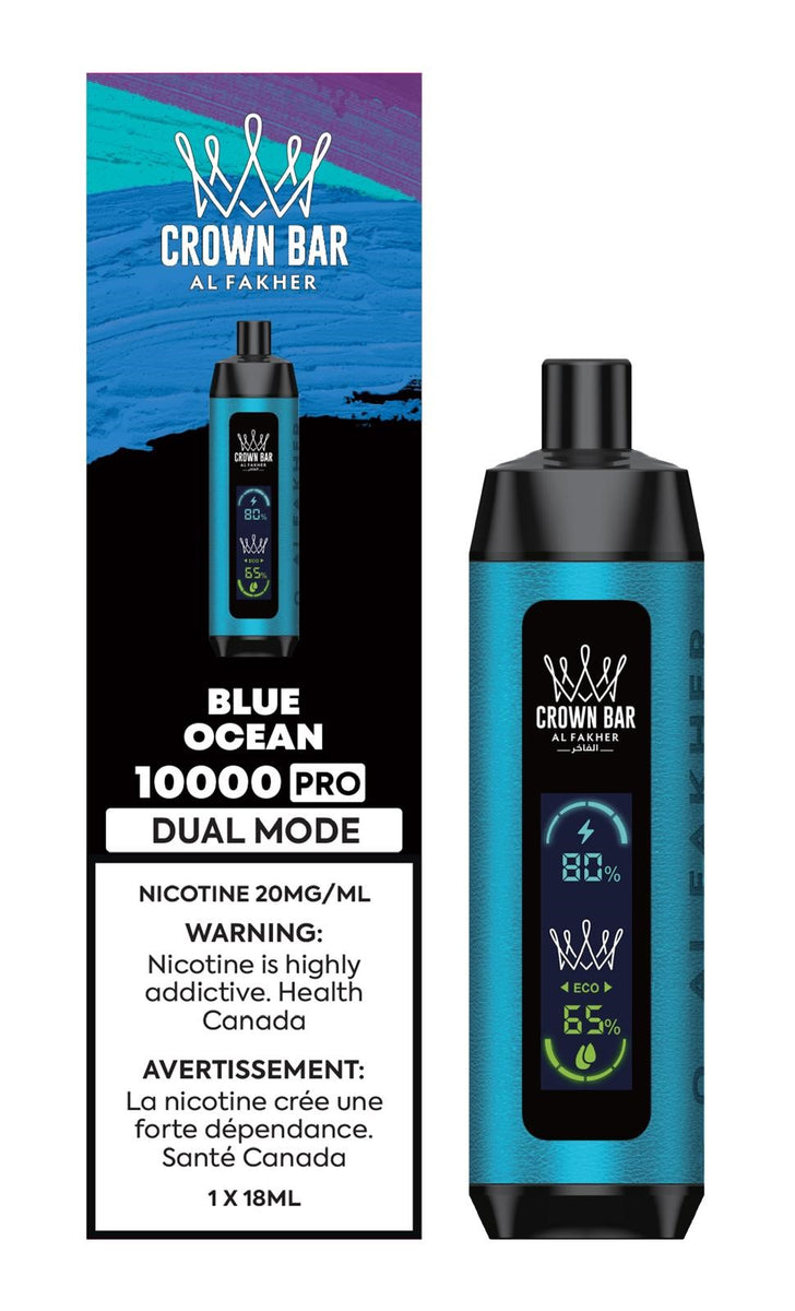 Blue Ocean PRO ( Berry Blue ) - AL FAKHER Crown Bar Disposable Vape 10 Quality Vapes Blue Ocean PRO ( Berry Blue ) - AL FAKHER Crown Bar Disposable Vape 10 Quality Vapes