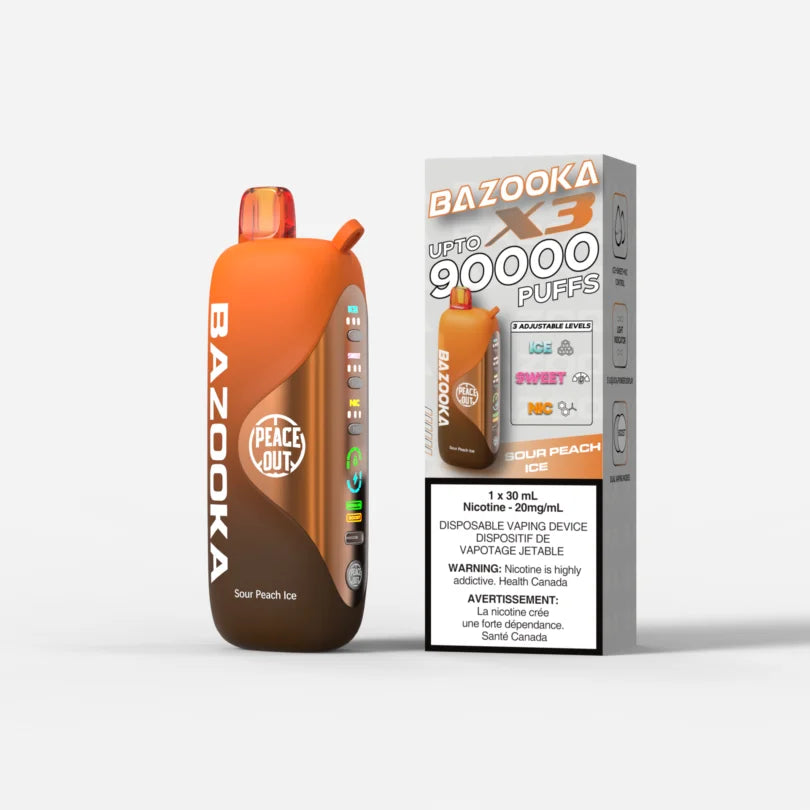 Bazooka Disposable Vape X3 - 90000 Puffs - Synthetic - Adjustable Nic levels