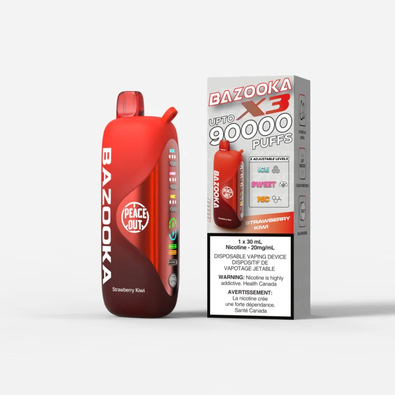 Bazooka Disposable Vape X3 - 90000 Puffs - Synthetic - Adjustable Nic levels