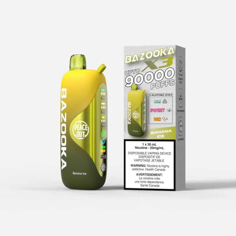 Bazooka Disposable Vape X3 - 90000 Puffs - Synthetic - Adjustable Nic levels