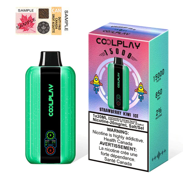 COOL PLAY 15000 PUFFS DISPOSABLE - STRAWBERRY KIWI ICE