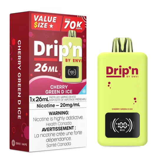 Cherry Green D Ice - Dripn by Envi 70k Disposable Vape