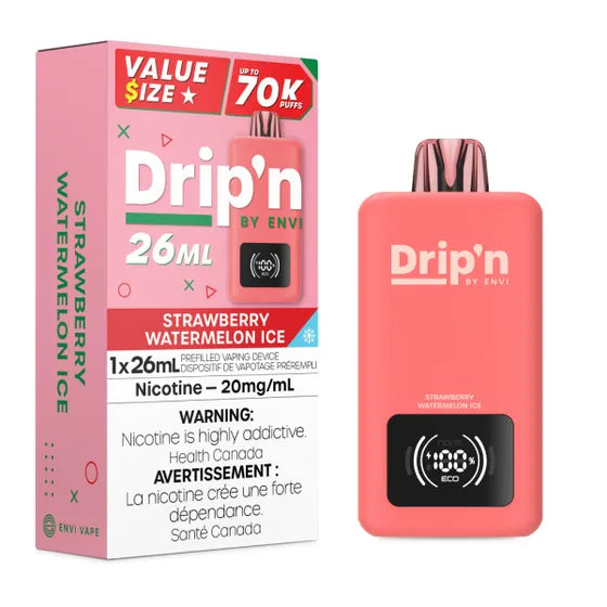 Strawberry Watermelon Ice - Dripn by Envi 70k Disposable Vape