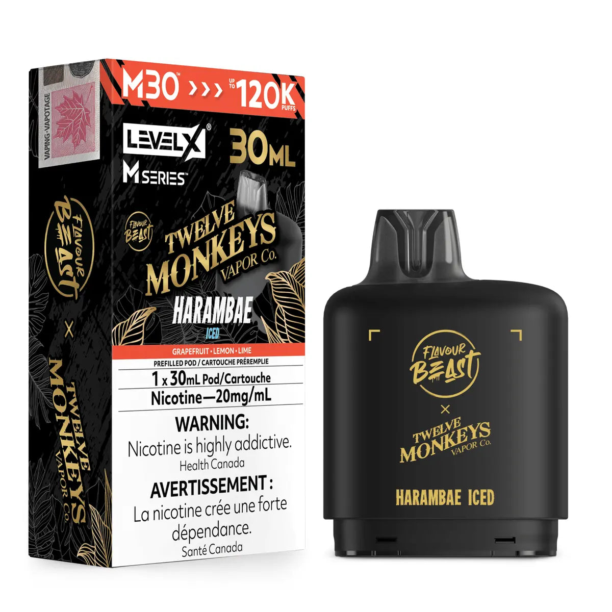 Harambae Iced Level X M Series 30mL Pod – 120K