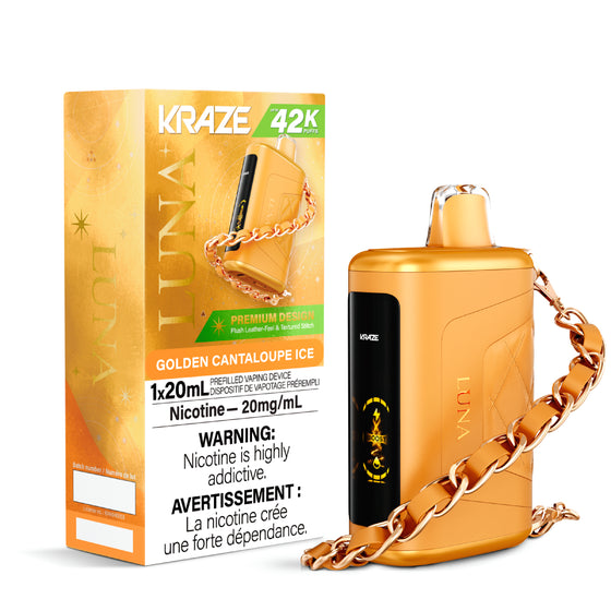 Golden Cantaloupe Ice - Kraze Luna 42K Disposable Vape