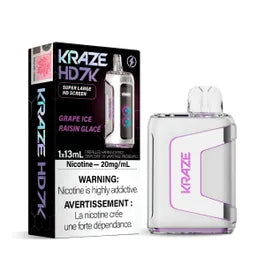 Kraze HD 7k Grape Ice Disposable Vape