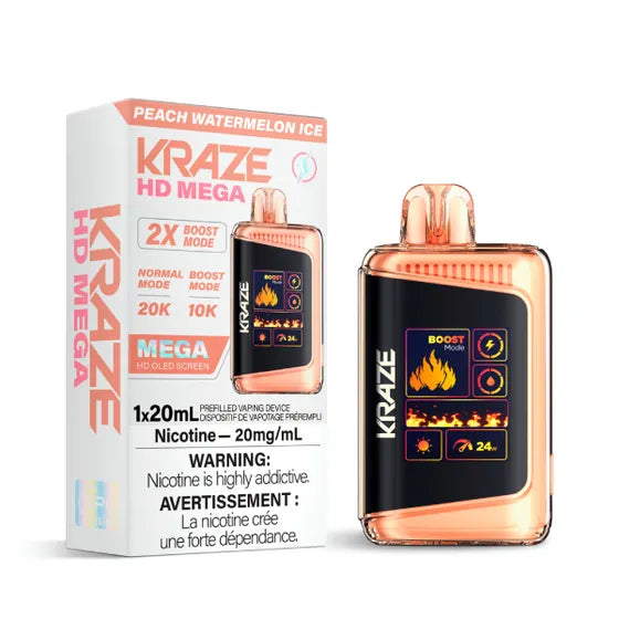 Kraze HD Mega - Glace à la pêche et à la pastèque