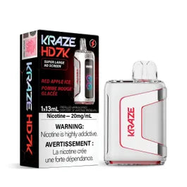 Kraze HD 7k Red Apple Ice Disposable Vape