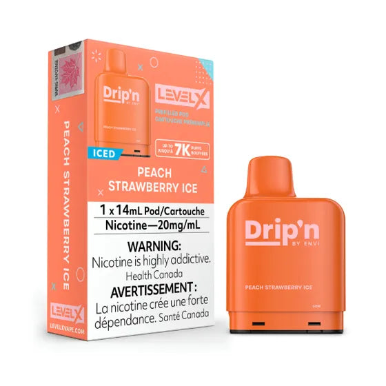 Level X Drip'n Pod Peach Strawberry Ice