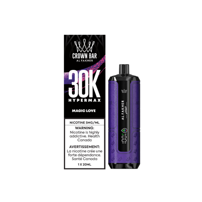 Magic Love - Al Fakher Crown Bar Disposable Vape 30000 Quality Vapes Magic Love - Al Fakher Crown Bar Disposable Vape 30000 Quality Vapes