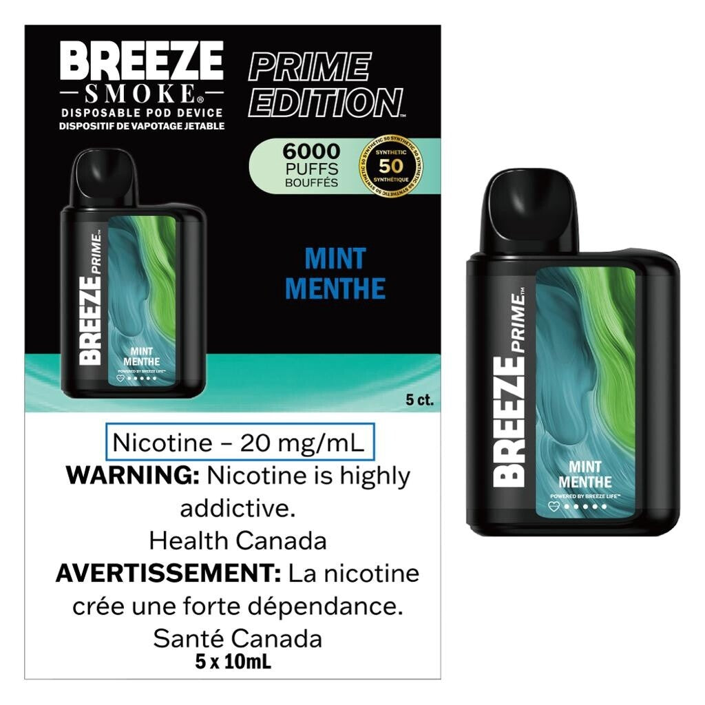 Breeze Prime Disposable Vape 6000 - Mint