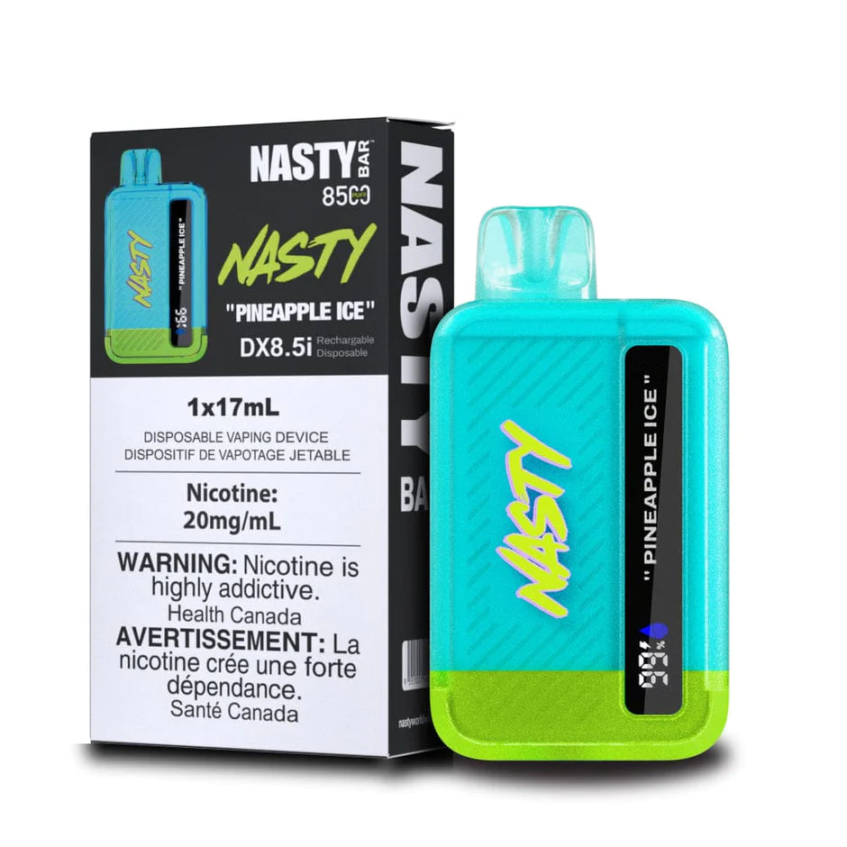 Nasty Vape Disposable Pineapple Ice 8500 Puffs with 17ml e-liquid and 20mg/ml strength