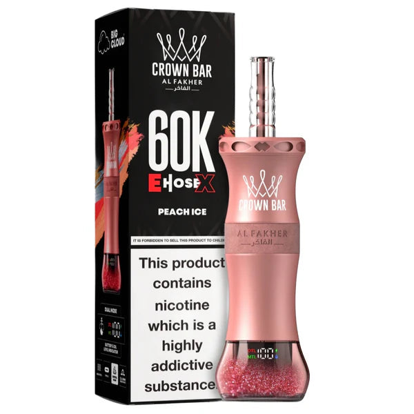 Peach Ice - Al Fakher Crown Bar 60K EHOSE CloudX Disposable Vape