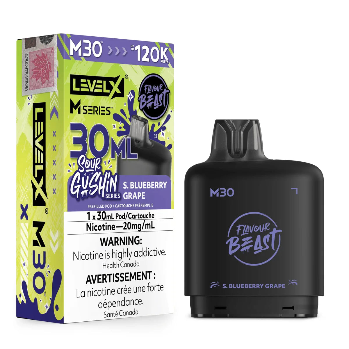 S. Blueberry Grape Level X M Series M30 Pod