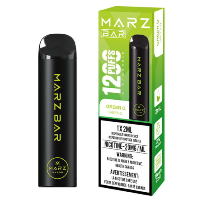 marz bar vape Green Dew Ice Marz Bar 1200 Puffs Disposable Vape – Quality Vapes