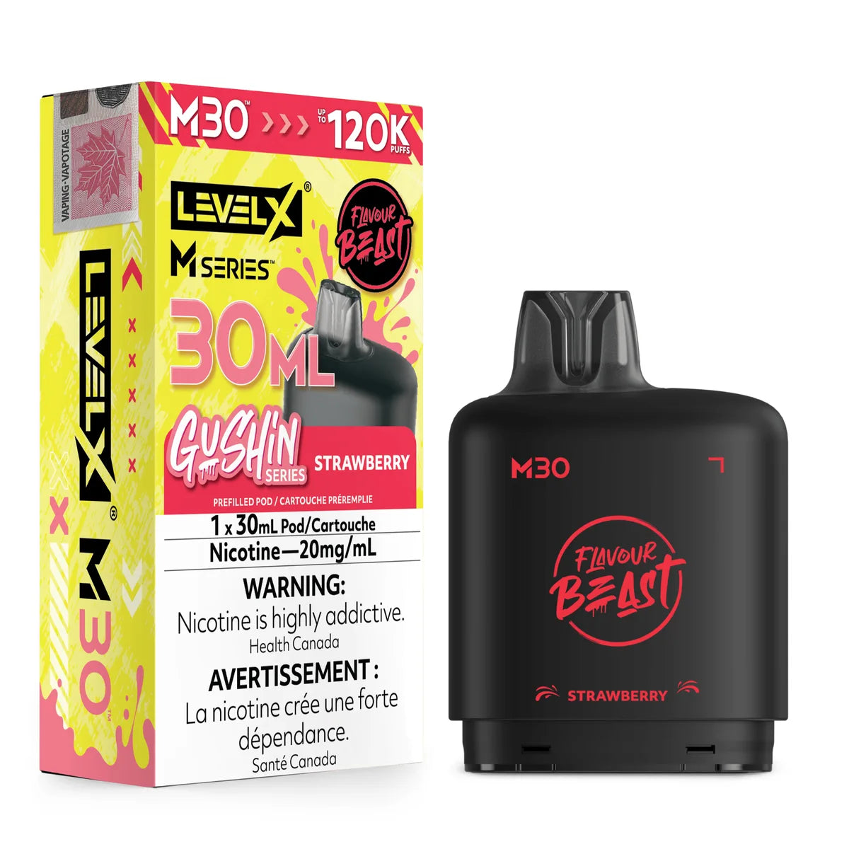 Strawberry Level X M Series 30mL Pod
