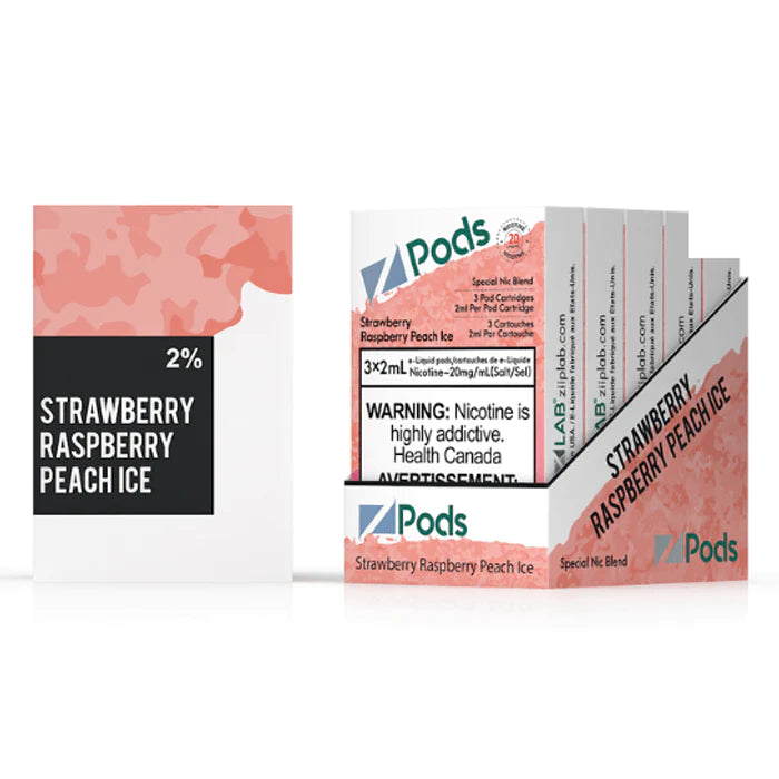GLACE FRAISE FRAMBOISE PÊCHE - Z PODS (MÉLANGE SUPREME NIC)