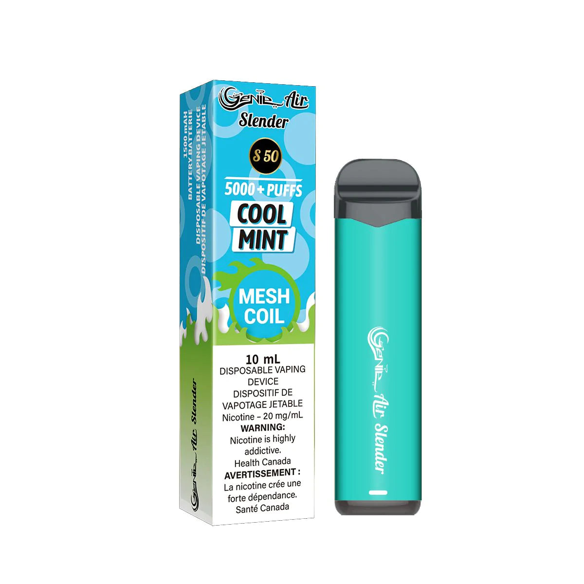 Cool Mint - Genie Air Slender 5000 Puffs- Synthetic