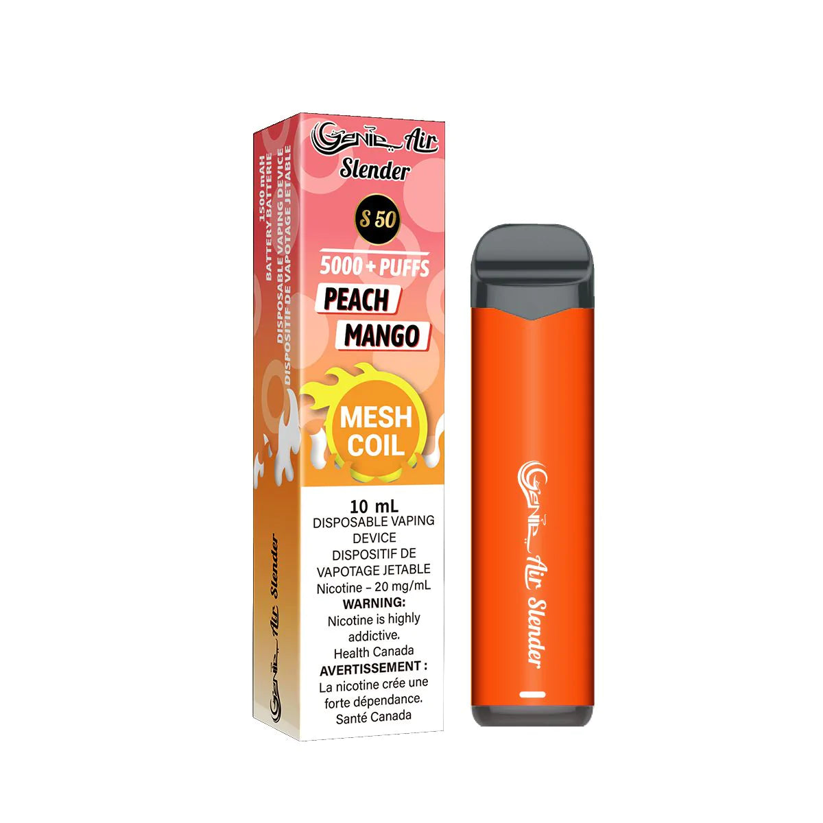 Peach Mango - Genie Air Slender 5000 Puffs-  Synthetic