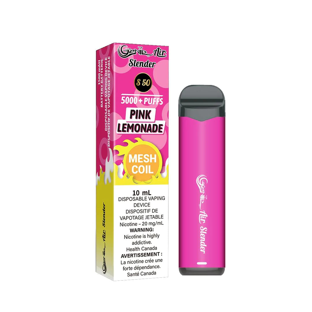 Pink Lemonade - Genie Air Slender 5000 Puffs-  Synthetic
