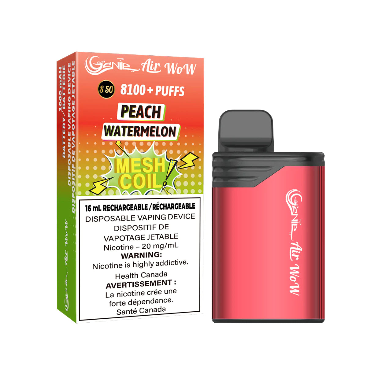 GENIE AIR WOW - PEACH WATERMELON (SYNTHETIC)
