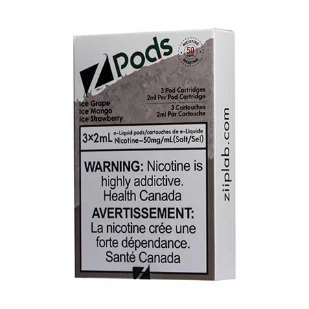 Z Pods Iced Multipack 20mg with three prefilled 2mL pods