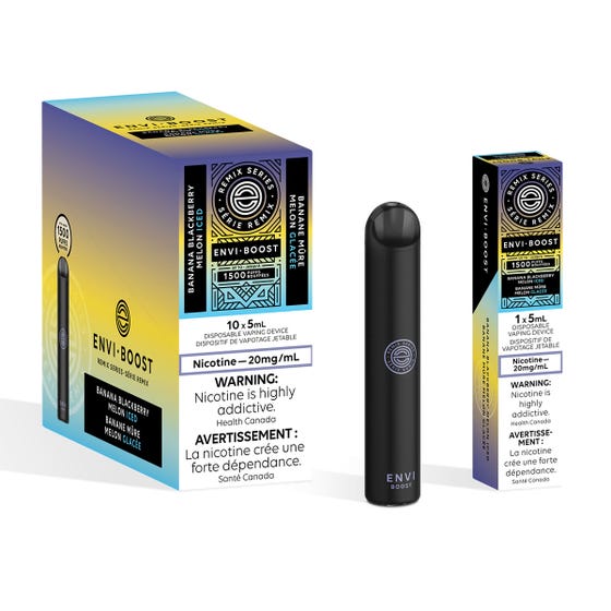 ENVI BOOST DISPOSABLE -BANANA BLACKBERRY MELON ICED (Remix Series)