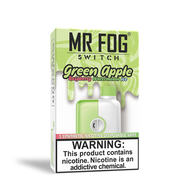 GREEN APPLE RASPBERRY WATERMELON ICE - MR FOG SWITCH 5500 PUFFS