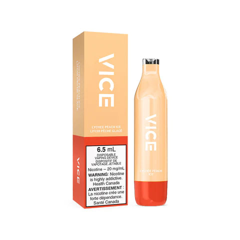 LYCHEE PEACH ICE - VICE DISPOSABLE 2500 PUFFS