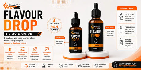 Flavour Drop E Liquid 30mL and 60mL flavour guide