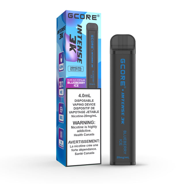 Blueberry Ice GCORE INTENSE 3K Disposable Vape 3000 Puffs 20mg/mL