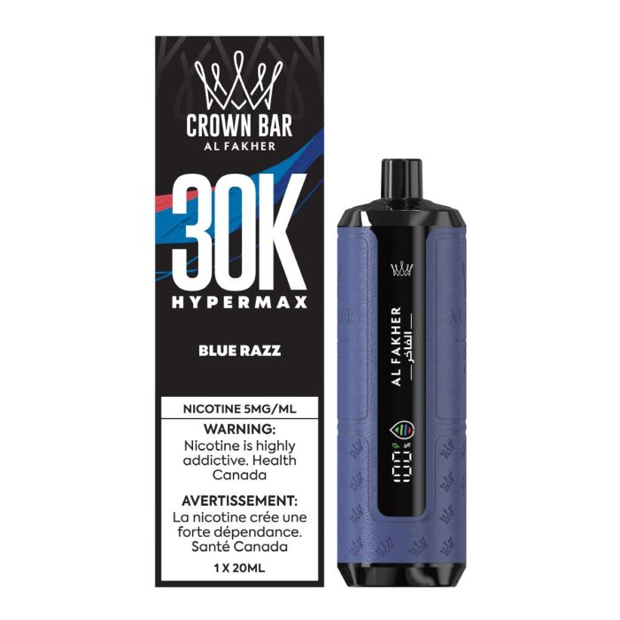AL FAKHER Crown Bar Hyper Max 30K Disposable Vape – Blue Razz