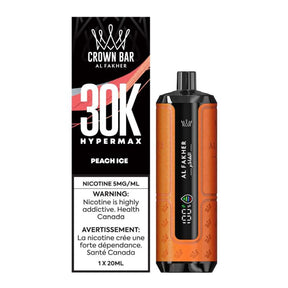 AL FAKHER Crown Bar Hyper Max 30K Disposable Vape – Peach Ice