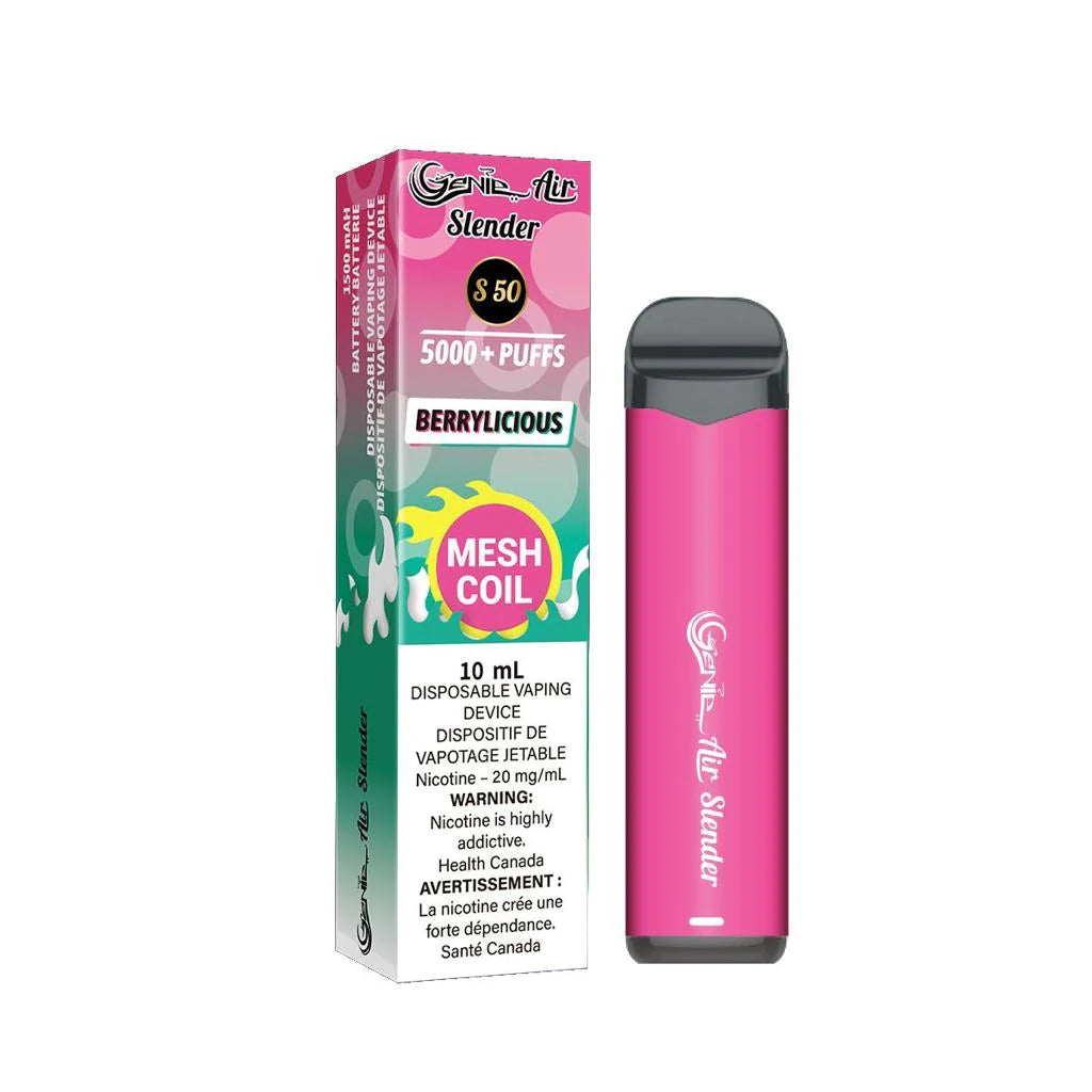 BERRYLICIOUS - Genie Air Slender 5000 Puffs - Synthétique