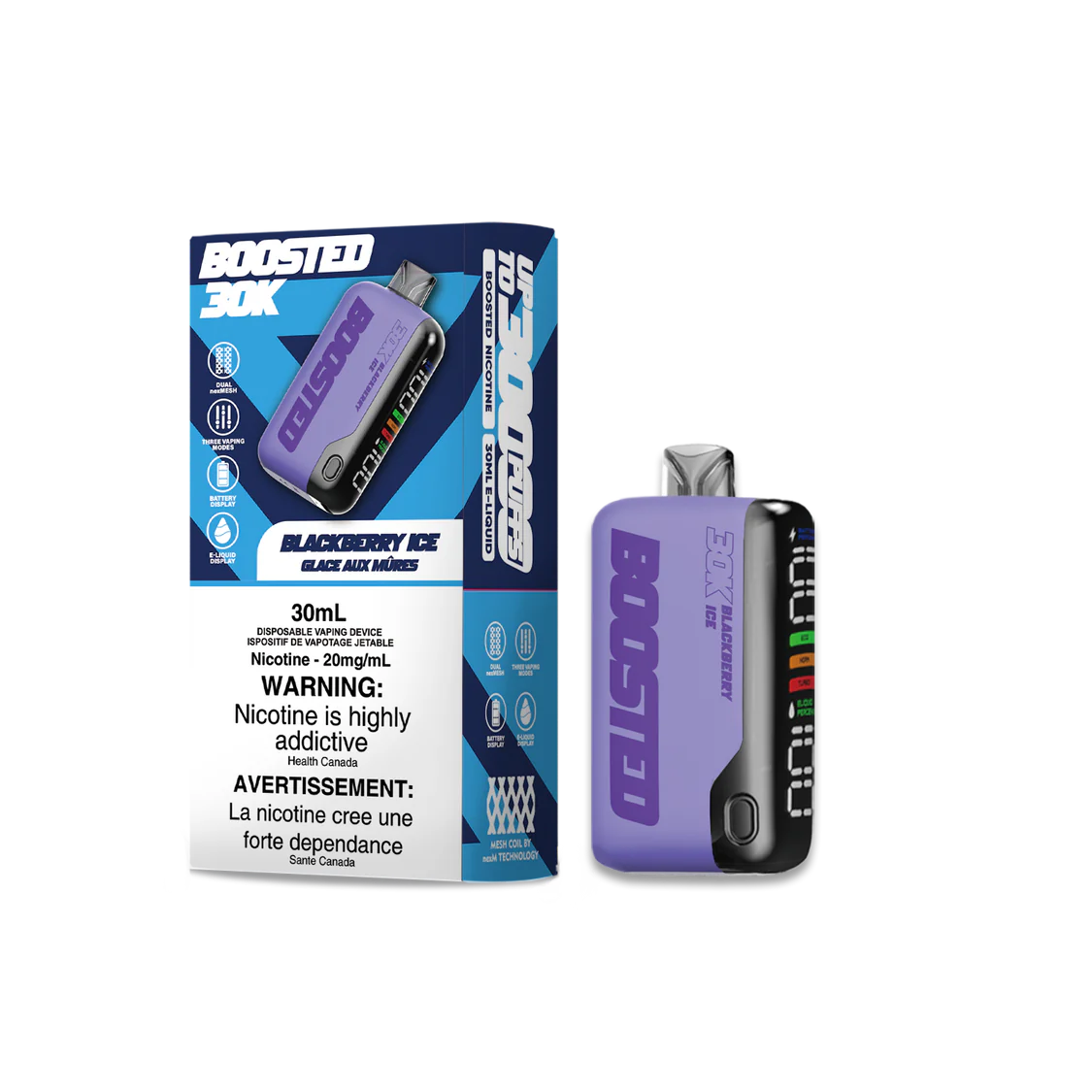 Blackberry Ice Flavour BOOSTED 30K Disposable Vape