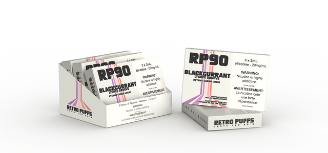 Black Currant Lychee Groove Retro Puff RP90 Pods Boosted
