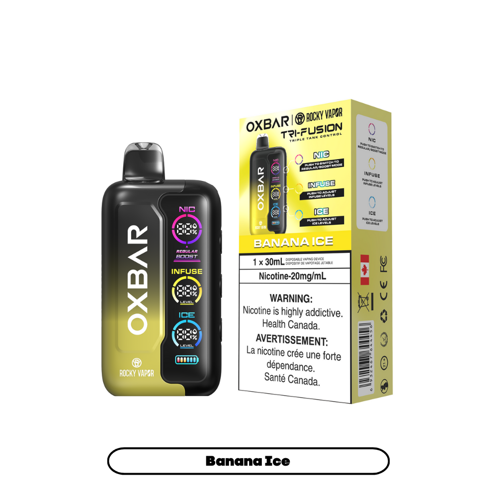 Oxbar Tri Fusion Disposable Vapes - Banana Ice 30ml