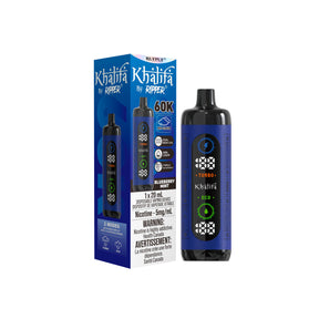 Blueberry Mint - Khalifa By Ripper Disposable vaping device - 20ml - Nicotine 5mg/ml - 60000 Puffs.