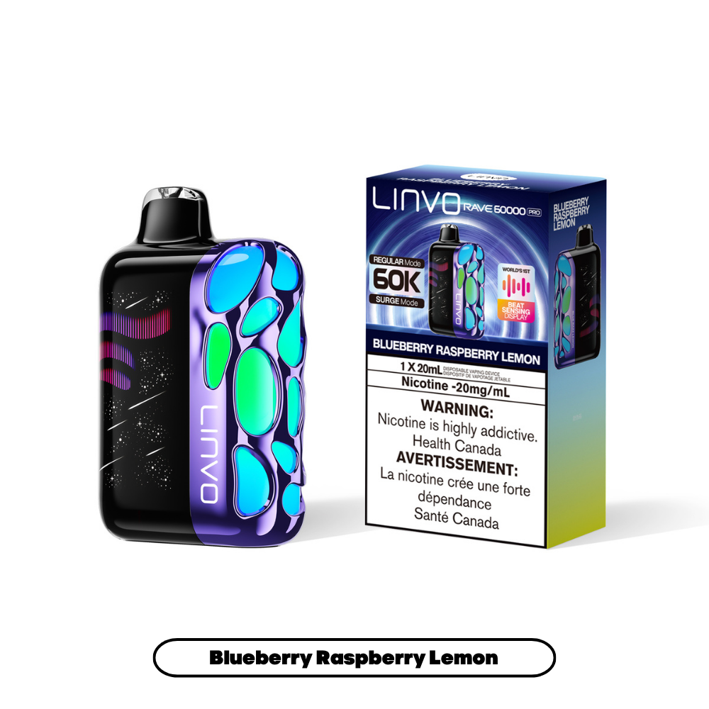 Blueberry Raspberry Lemon - Linvo Rave 60K Pro Disposable Vape ...