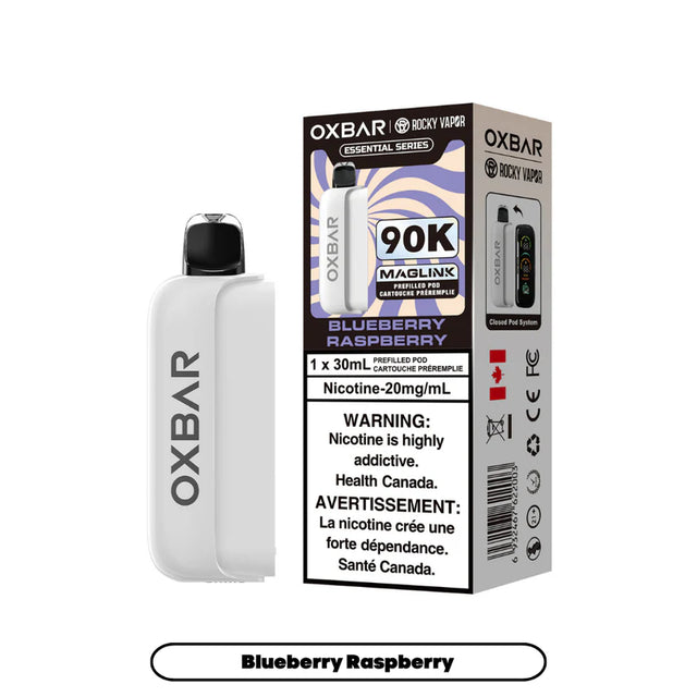 Rocky Vapor Oxbar Maglink Blueberry Raspberry Pod – 90,000 puffs – Essential Series