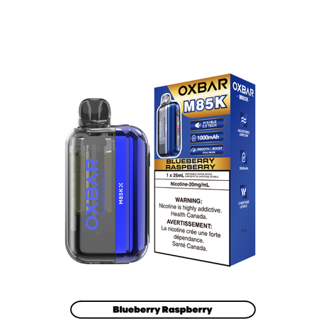 Oxbar M85K Blueberry Raspberry disposable vape – blueberry and raspberry flavour – 85,000 puff
