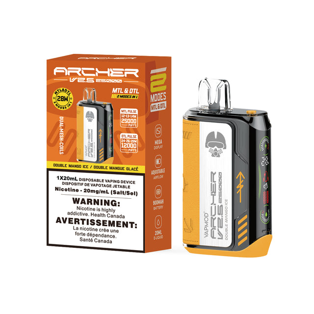 VAPMOD ARCHER VAPE 25K DISPOSABLE V2.5 - Double Mango Ice