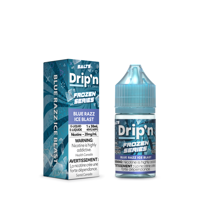 Drip'n by Envi Frozen Series - Blue Razz Ice Nic Salt E-Liquid 30mL