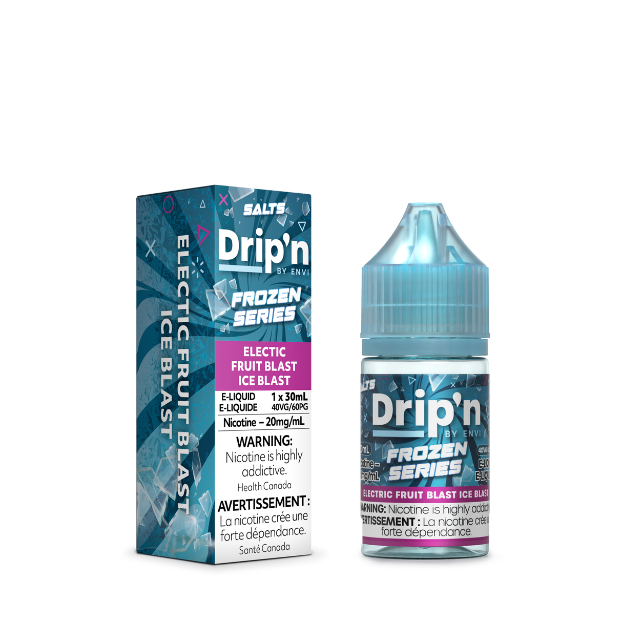 Drip'n by Envi Frozen Series - Electric Fruit Blast Ice Nic Salt E-Liquid 30mL