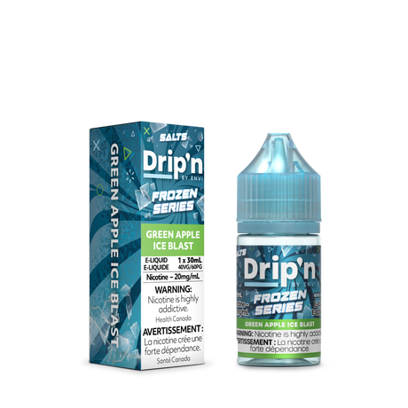 Drip'n by Envi Frozen Series - Green Apple Ice Nic Salt E-Liquid 30mL