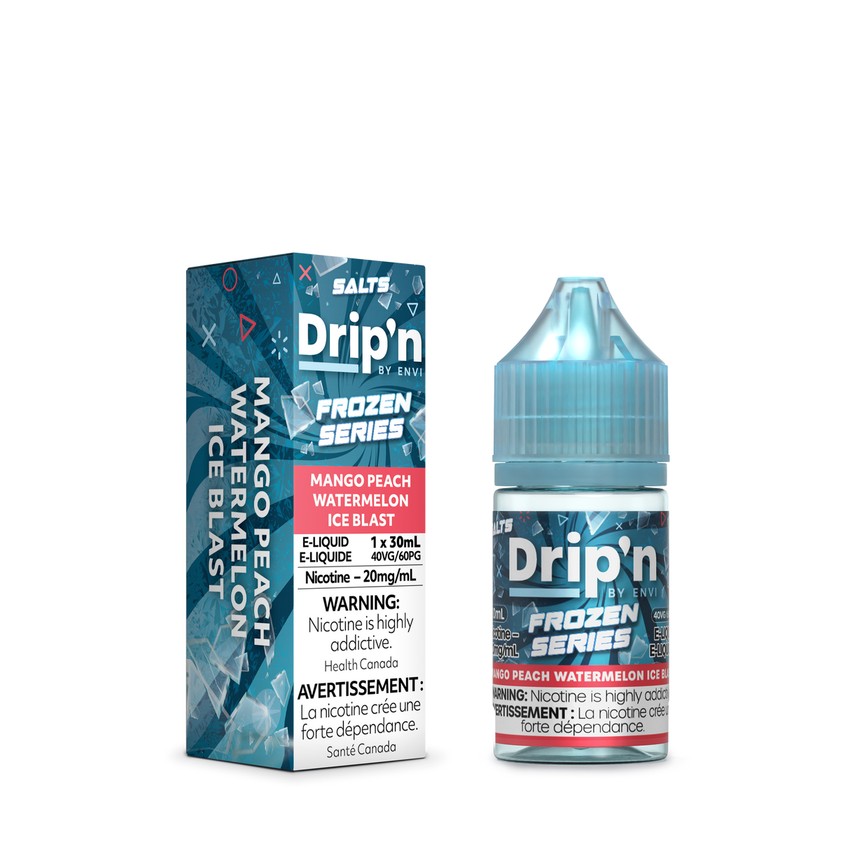 Drip'n by Envi Frozen Series - Mango Peach Watermelon Ice Nic Salt E-Liquid 30mL