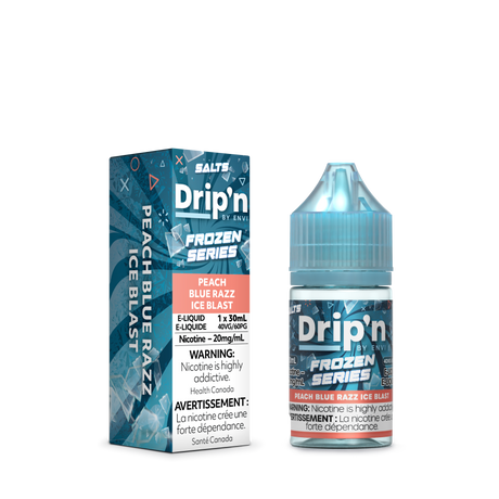 Drip'n by Envi Frozen Series - Peach Blue Razz Ice Nic Salt E-Liquid 30mL