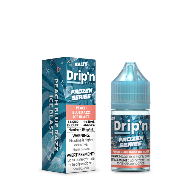 Drip'n by Envi Frozen Series - Peach Blue Razz Ice Nic Salt E-Liquid 30mL