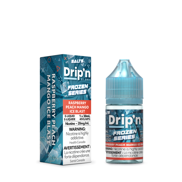 Drip'n by Envi Frozen Series - Raspberry Peach Mango Ice Nic Salt E-Liquid 30mL